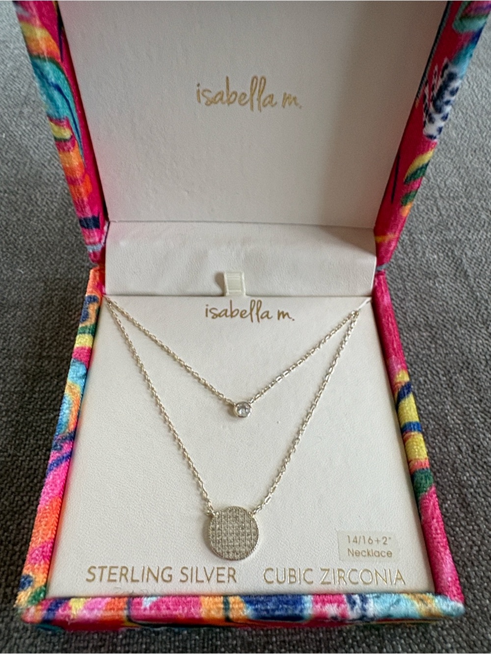 Isabella M. 925 Sterling Silver Gold-Plated Layered Cubic Zirconia Necklace